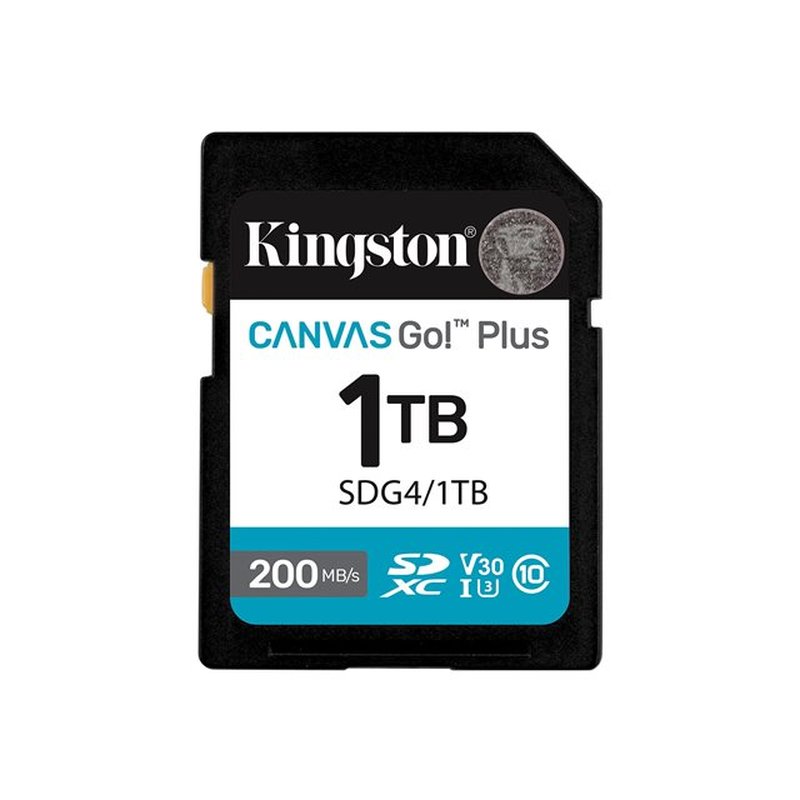 Kingston Technology 1TB SDXC Canvas Go Plus Gen4 200MB/s C10 UHS-I U3 V30 Kingston Technology 1TB SDXC Canvas Go Plus Gen4 200MB/s C10 UHS-I U3 V30