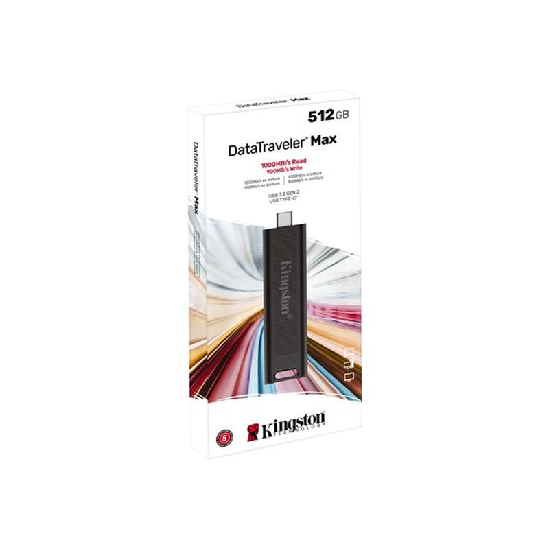 Kingston Technology DataTraveler Max unidad flash USB 512 GB USB Tipo C 3.2 Gen 2 (3.1 Gen 2) Negro Kingston Technology DataTraveler Max unidad flash USB 512 GB USB Tipo C 3.2 Gen 2 (3.1 Gen 2) Negro - Imagen 5