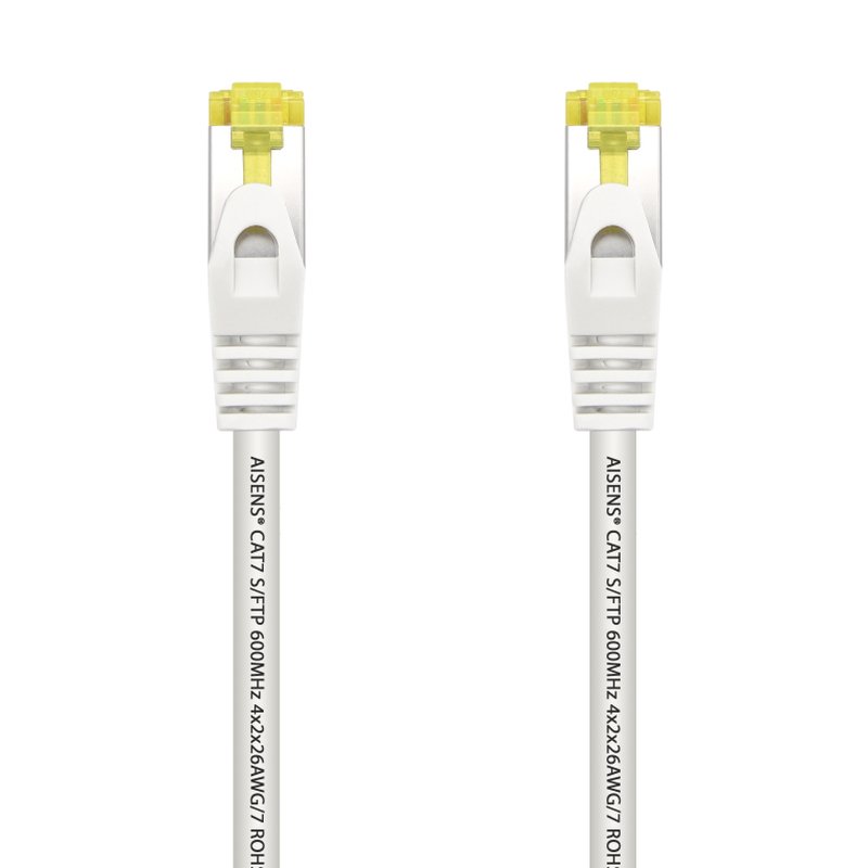 AISENS Cable De Red Latiguillo RJ45 LSZH Cat.7 600 MHz S/FTP PIMF AWG26, Blanco, 0.5 m AISENS Cable De Red Latiguillo RJ45 LSZH Cat.7 600 MHz S/FTP PIMF AWG26, Blanco, 0.5 m