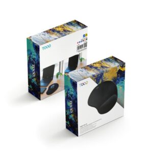 ALFOMBRILLA RATON TOOQ ERGONOMICA GEL NEGRO