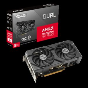 ASUS Dual -RX7600-O8G-EVO AMD Radeon RX 7600 8 GB GDDR6 ASUS Dual -RX7600-O8G-EVO AMD Radeon RX 7600 8 GB GDDR6