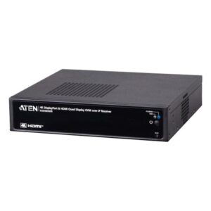 ATEN PREMIUM MODEL (CONSULTAR) USB 4K HDMI AND DISPLAYPORT QUAD-DISPLAY KVM OVER IP RECEIVER WITH MULTI-VIEWER AND VIRTUAL MACHINE ACCESS (KE8980MR-AX-G)