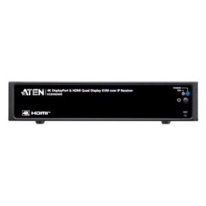 Alternative view of ATEN PREMIUM MODEL (CONSULTAR) USB 4K HDMI AND DISPLAYPORT QUAD-DISPLAY KVM OVER IP RECEIVER WITH MULTI-VIEWER AND VIRTUAL MACHINE ACCESS (KE8980MR-AX-G)