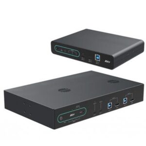 AVER HUB SERIES 4K BYOM (61B35A0000AE) 5X2 USB AND HDMI SWITCH WITH IA FUNCTIONS AND USB-C POWER DELIVER, INCLUDING EXTENSION KIT FOR LARGE ROOMS (HUB35 WITH EXT35 KIT)