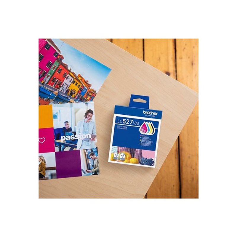 Brother LC527VAL cartucho de tinta 4 pieza(s) Original Negro, Cian, Magenta, Amarillo - Imagen 4
