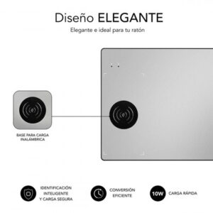 CARGADOR SUBBLIM MOUSEPAD WIRELESS CHARGER ALUMINUM SILVER 10W