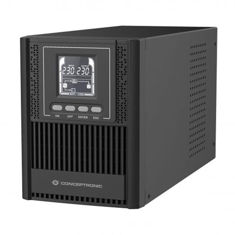 Conceptronic ZEUS52ES1K sistema de alimentación ininterrumpida (UPS) Doble conversión (en línea) 1 kVA 900 W 3 salidas AC
