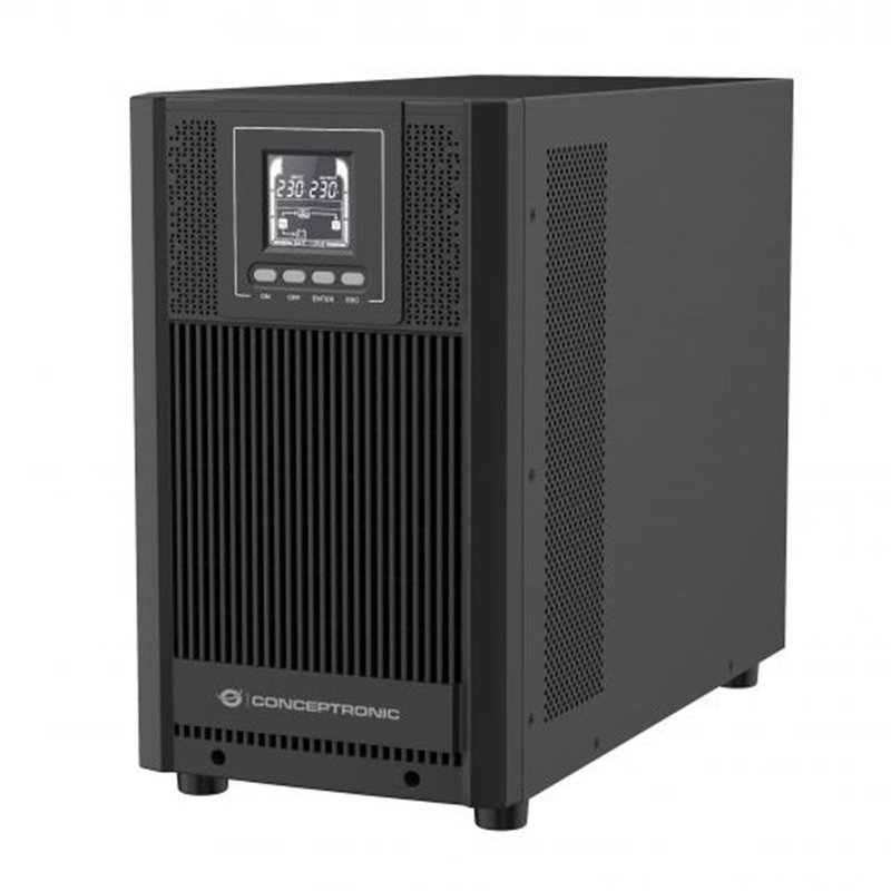 Conceptronic ZEUS52ES3K sistema de alimentación ininterrumpida (UPS) Doble conversión (en línea) 3 kVA 2700 W 4 salidas AC Conceptronic ZEUS52ES3K sistema de alimentación ininterrumpida (UPS) Doble conversión (en línea) 3 kVA 2700 W 4 salidas AC