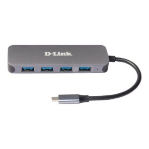D-Link DUB-2340 hub de interfaz USB Tipo C 5000 Mbit/s Gris