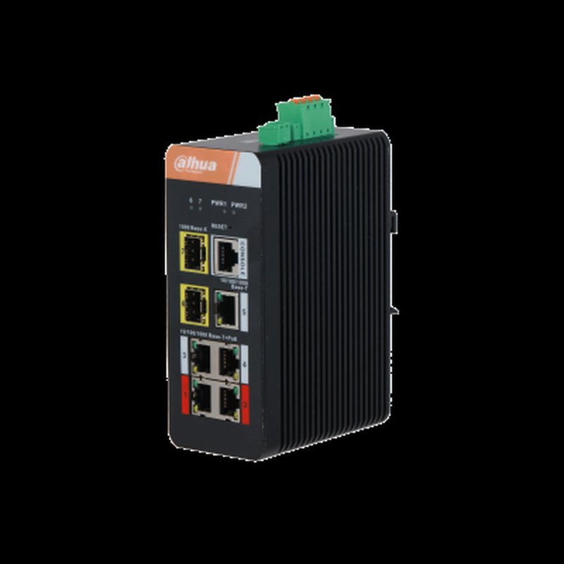(DH-IS4207-4GT-120) DAHUA SWITCH INDUSTRIAL L2 MANAGED 4 1000M GESTIONABLE POE 2.0 WATCHDOG
