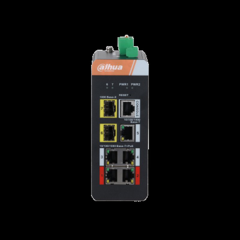 (DH-IS4207-4GT-120) DAHUA SWITCH INDUSTRIAL L2 MANAGED 4 1000M GESTIONABLE POE 2.0 WATCHDOG - Imagen 2