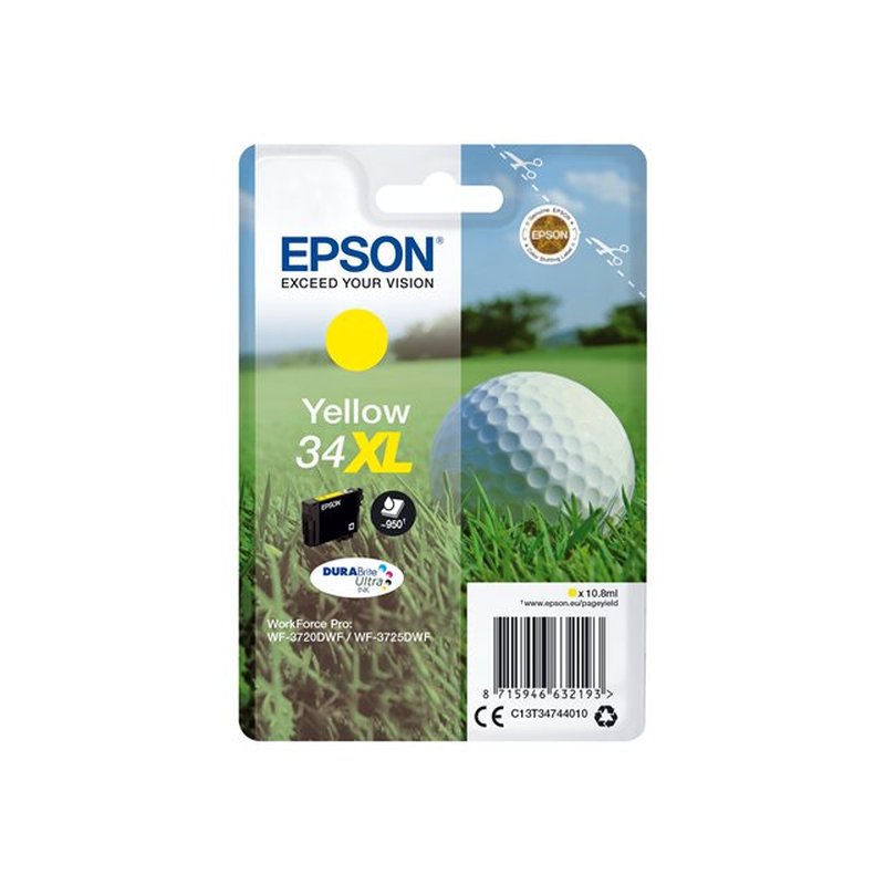 Epson Golf ball Singlepack Yellow 34 DURABrite Ultra Ink - Imagen 2