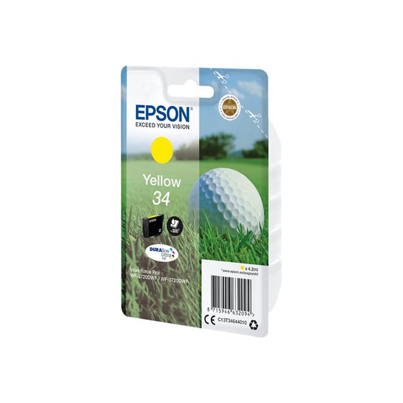 Epson Golf ball Singlepack Yellow 34 DURABrite Ultra Ink - Imagen 3