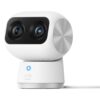 Eufy Security Indoor Cam S350, cámara doble, cámara de seguridad con resolución 4K UHD, zoom de 8× y PTZ de 360°, IA para personas y mascotas, ideal para monitor de bebé/cámara para mascotas/seguridad del hogar, Wi-Fi de doble banda
