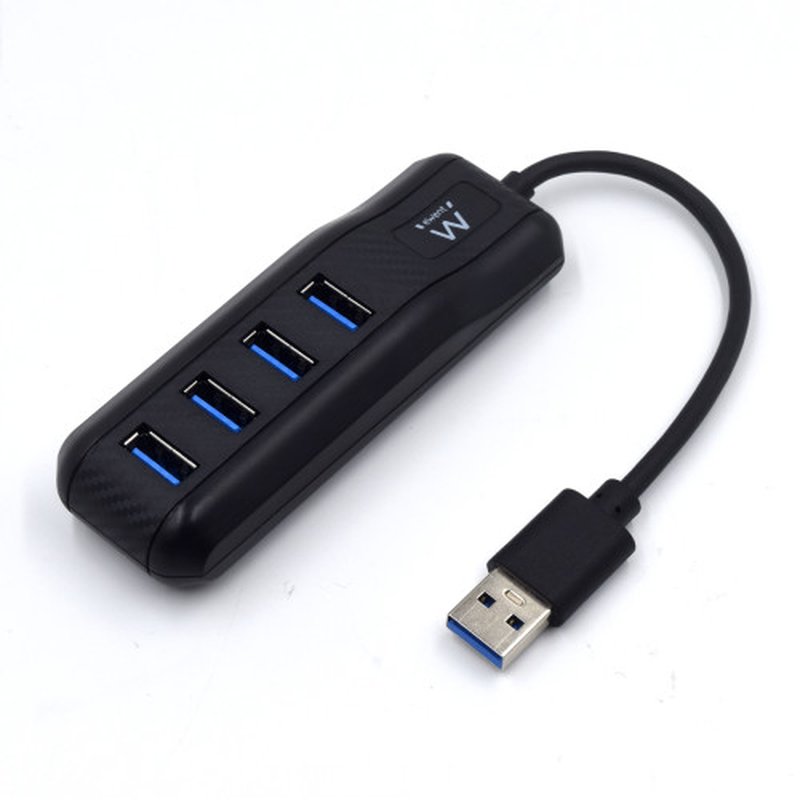 Ewent EW1138 hub de interfaz USB 3.2 Gen 1 (3.1 Gen 1) Type-A 5000 Mbit/s Negro Ewent EW1138 hub de interfaz USB 3.2 Gen 1 (3.1 Gen 1) Type-A 5000 Mbit/s Negro