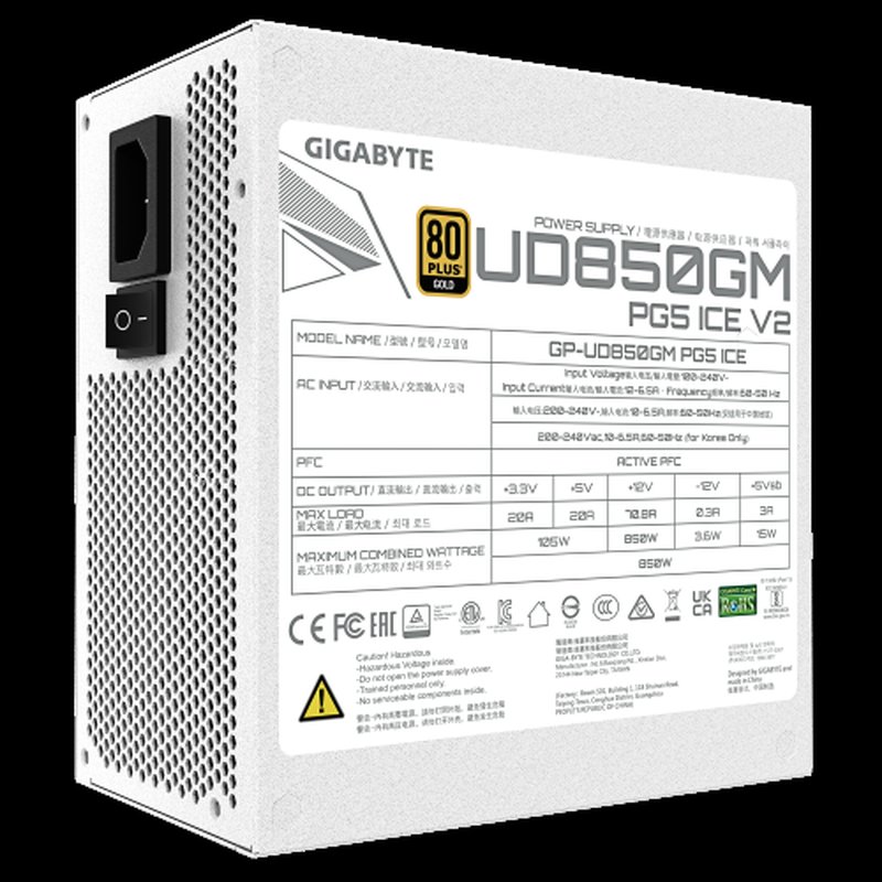FUENTE ALIMENTACION GIGABYTE GP-UD850GM 850W 80+ GOLD FUENTE ALIMENTACION GIGABYTE GP-UD850GM 850W 80+ GOLD - Imagen 6