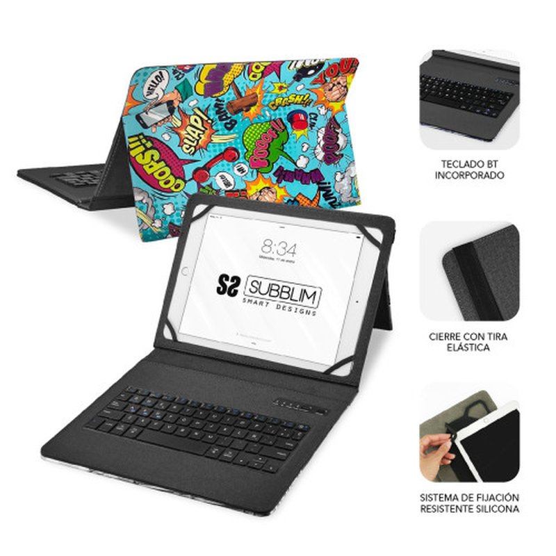 FUNDA TABLET SUBBLIM KEYTAB PRO 11" + TECLADO BLUETOOTH COMIC FUNDA TABLET SUBBLIM KEYTAB PRO 11" + TECLADO BLUETOOTH COMIC - Imagen 3