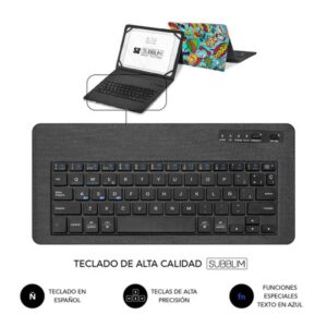 FUNDA TABLET SUBBLIM KEYTAB PRO 11" + TECLADO BLUETOOTH COMIC FUNDA TABLET SUBBLIM KEYTAB PRO 11" + TECLADO BLUETOOTH COMIC