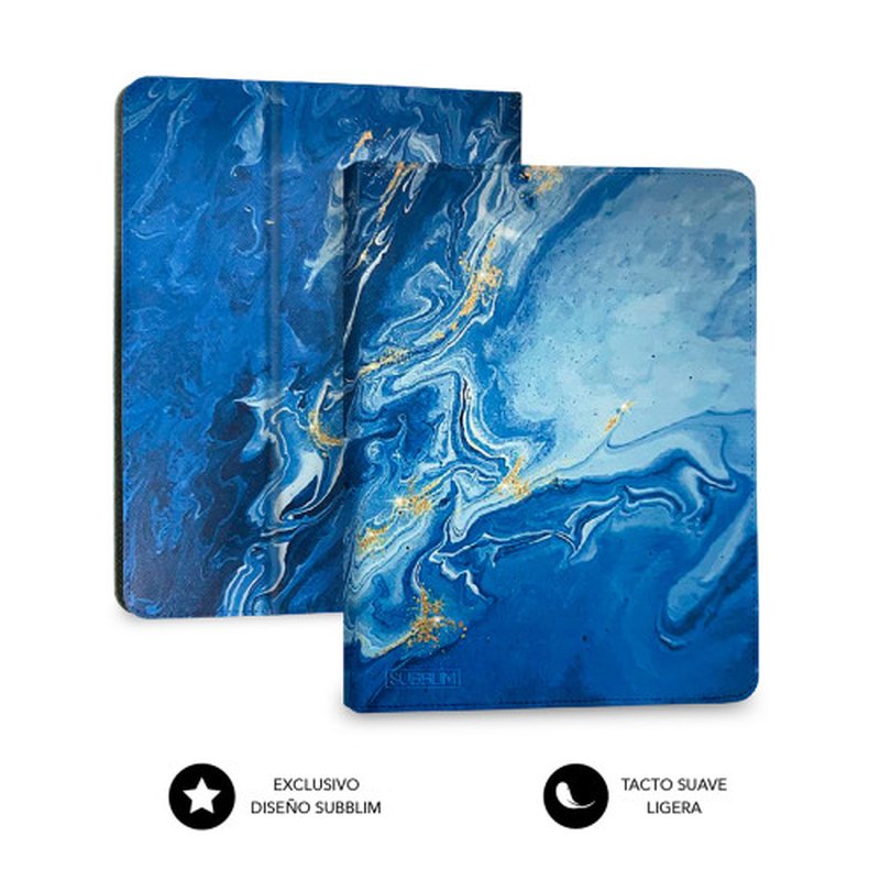 FUNDA TABLET SUBBLIM KEYTAB PRO 11" + TECLADO BLUETOOTH MARBLE BLUE - Imagen 4
