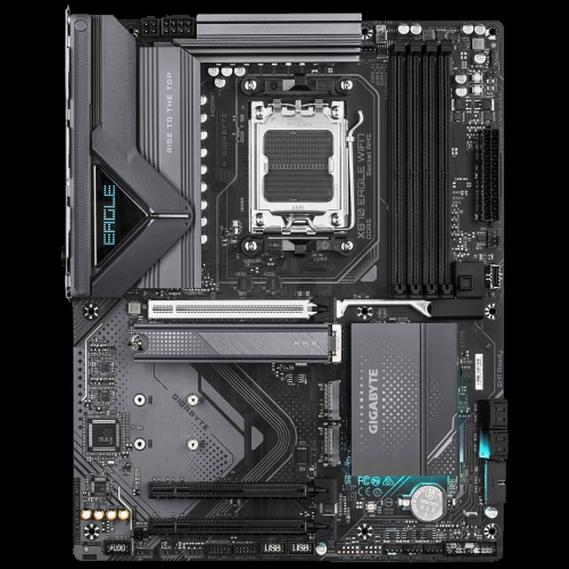 GIGABYTE X870 EAGLE WIFI7 Placa Base - Compatible con CPUs AMD Ryzen 9000, 14+2+2 fases VRM, hasta 8000MHz DDR5 (OC), 1xPCIe 5.0 + 2xPCIe 4.0, Wi-Fi 7, LAN 2.5GbE, USB 4 GIGABYTE X870 EAGLE WIFI7 Placa Base - Compatible con CPUs AMD Ryzen 9000, 14+2+2 fases VRM, hasta 8000MHz DDR5 (OC), 1xPCIe 5.0 + 2xPCIe 4.0, Wi-Fi 7, LAN 2.5GbE, USB 4 - Imagen 2
