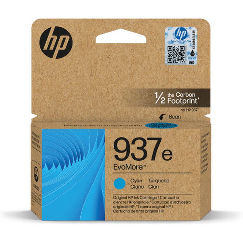HP Cartucho de Tinta Original EvoMore 937e cian HP Cartucho de Tinta Original EvoMore 937e cian