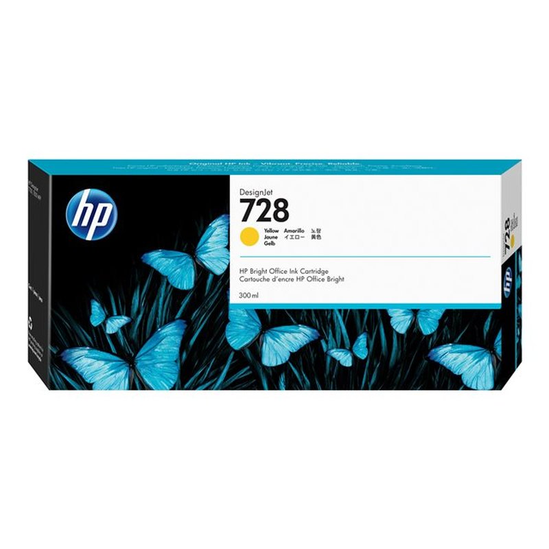 HP Cartucho de tinta DesignJet 728 amarillo de 300 ml