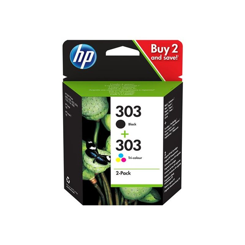 HP Paquete de 2 cartuchos de tinta Original 303 negro/tricolor HP Paquete de 2 cartuchos de tinta Original 303 negro/tricolor