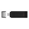 Kingston Technology DataTraveler 70 unidad flash USB 64 GB USB Tipo C 3.2 Gen 1 (3.1 Gen 1) Negro