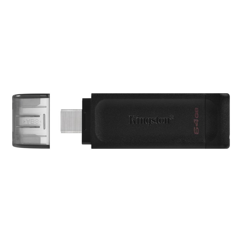Kingston Technology DataTraveler 70 unidad flash USB 64 GB USB Tipo C 3.2 Gen 1 (3.1 Gen 1) Negro