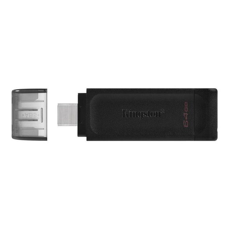 Kingston Technology DataTraveler 70 unidad flash USB 64 GB USB Tipo C 3.2 Gen 1 (3.1 Gen 1) Negro - Imagen 2