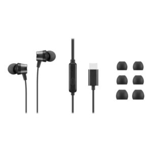 Lenovo 4XD1J77351 auricular y casco Auriculares Alámbrico Dentro de oído Oficina/Centro de llamadas USB Tipo C Negro