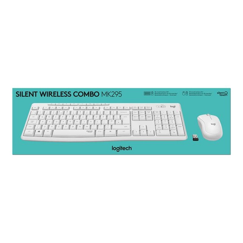 Logitech MK295 Silent Wireless Combo teclado Ratón incluido RF inalámbrico AZERTY Francés Blanco - Imagen 4