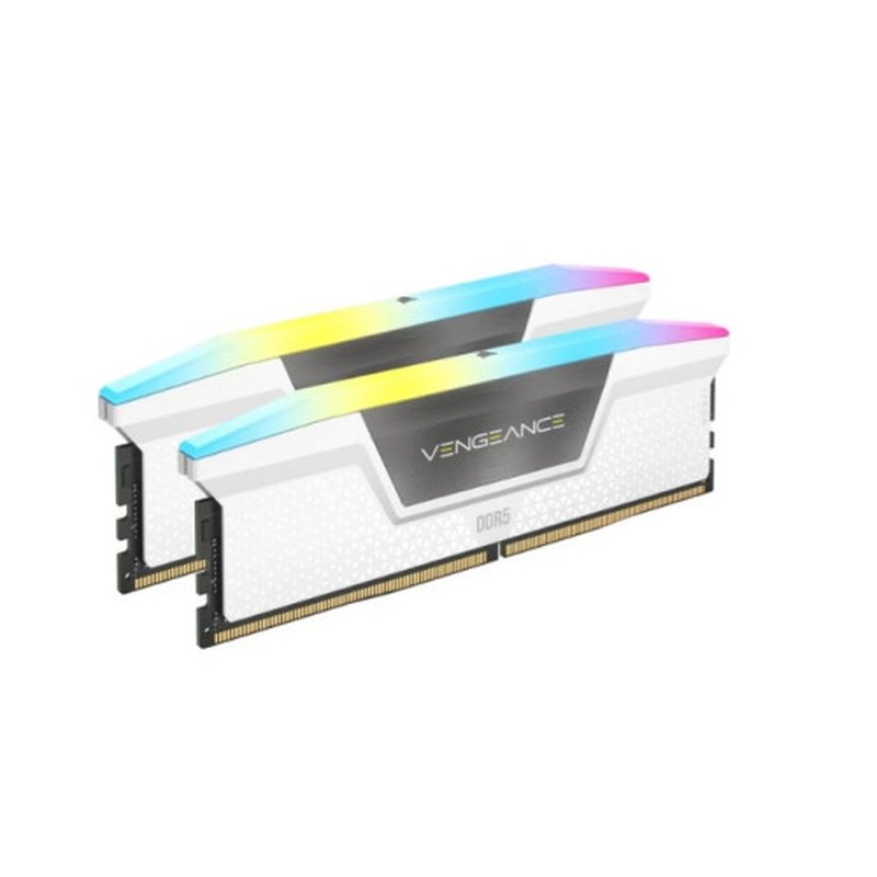 MEMORIA CORSAIR DDR5 32GB 2X16GB PC6400 VENGEANCE RGB BLANCA CMH32GX5M2B6400Z36W