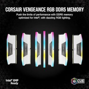 MEMORIA CORSAIR DDR5 64GB 2X32GB PC5600 VENGEANCE RGB BLANCA CMH64GX5M2B5600C40W