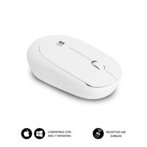 MOUSE SUBBLIM HARMONY WIRELESS WHITE + ALFOMBRILLA XL PURPLE
