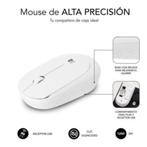MOUSE SUBBLIM HARMONY WIRELESS WHITE + ALFOMBRILLA XL PURPLE