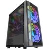 Mars Gaming MC500 Caja PC ATX 2 Ventiladores XXL FRGB Ventana y Rejillas Negro