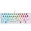 Mars Gaming MKMINIPRO, Teclado Mecánico Ultra-Compacto 60%, Switches Mecánicos Hot-Swappable, Iluminación RGB Chroma, Teclado Gaming Antighosting, Multiplataforma, Switch Azul, Español, Blanco