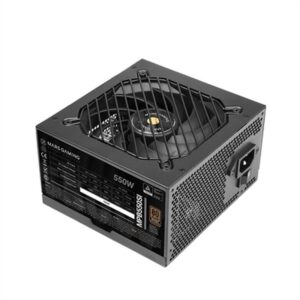 Mars Gaming MPB550SI, Fuente Alimentación PC ATX 550W, 7 Años Garantía, 80Plus Bronze 230V, 90% Eficiencia, Ventilador SI Extreme Silence con Núcleo de Cobre, Tecnologías AI2-RPM, DC-DC y SMD, Negro