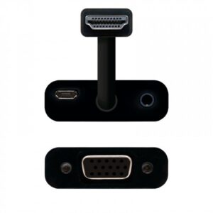 Alternative view of Nanocable CONVERSOR HDMI A SVGA+AUDIO, HDMI/M-SVGA/H+3.5/H, NEGRO, 10 CM+1.0 M
