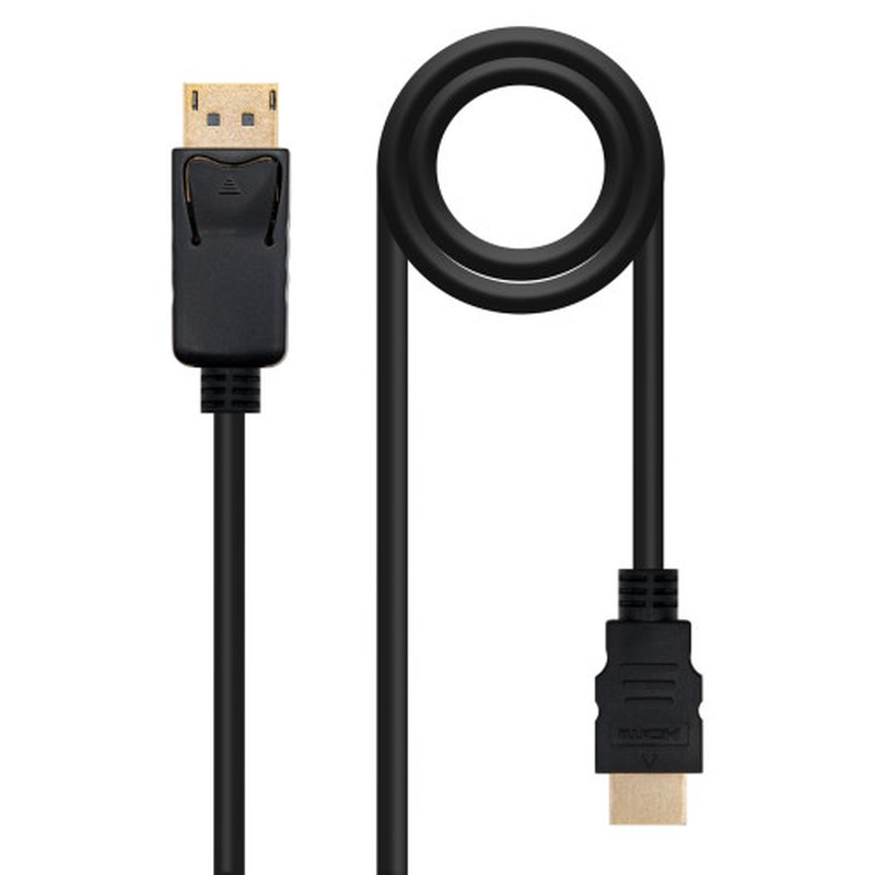 Nanocable Cable Conversor DISPLAYPORT a HDMI, DP/M - HDMI/M, Negro, 0.5 m Nanocable Cable Conversor DISPLAYPORT a HDMI, DP/M - HDMI/M, Negro, 0.5 m