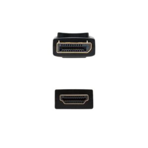 Nanocable Cable Conversor DISPLAYPORT a HDMI, DP/M - HDMI/M, Negro, 0.5 m Nanocable Cable Conversor DISPLAYPORT a HDMI, DP/M - HDMI/M, Negro, 0.5 m