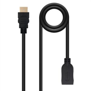 Nanocable Cable HDM 2.0 Prolongador A/M-A/H, Negro, 3 m