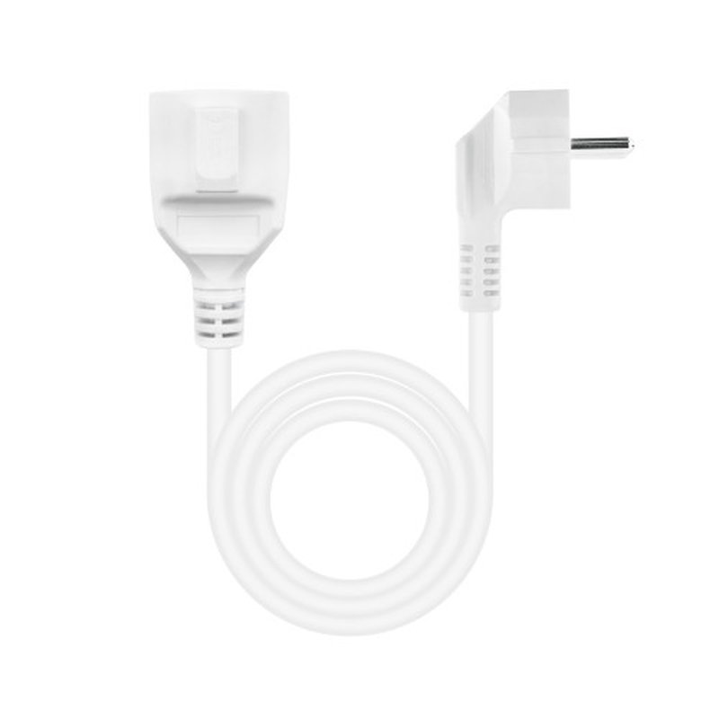 Nanocable Cable de Alimentación Alargador, Blanco, 5 m - Imagen 2
