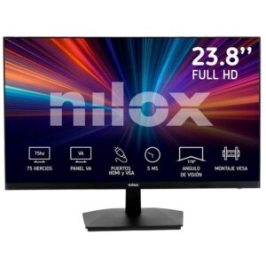 Nilox MONITOR 23.8" NXM24FHD11 LED FHD 75HZ 16:9 5MS HDMI/VGA pantalla para PC 61 cm (24") 1920 x 1080 Pixeles Full HD Negro