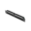 PATCH PANEL LANBERG 12 PUERTOS 1U 10" CAT.6 NEGRO PATCH PANEL LANBERG 12 PUERTOS 1U 10" CAT.6 NEGRO