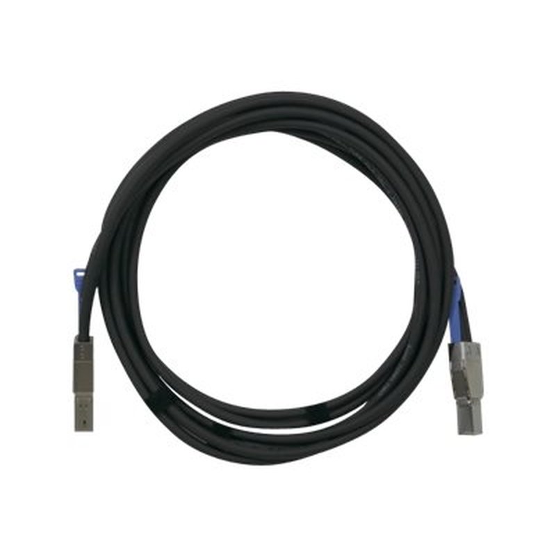 QNAP CAB-SAS30M-8644 cable Serial Attached SCSI (SAS) 3 m Negro, Metálico
