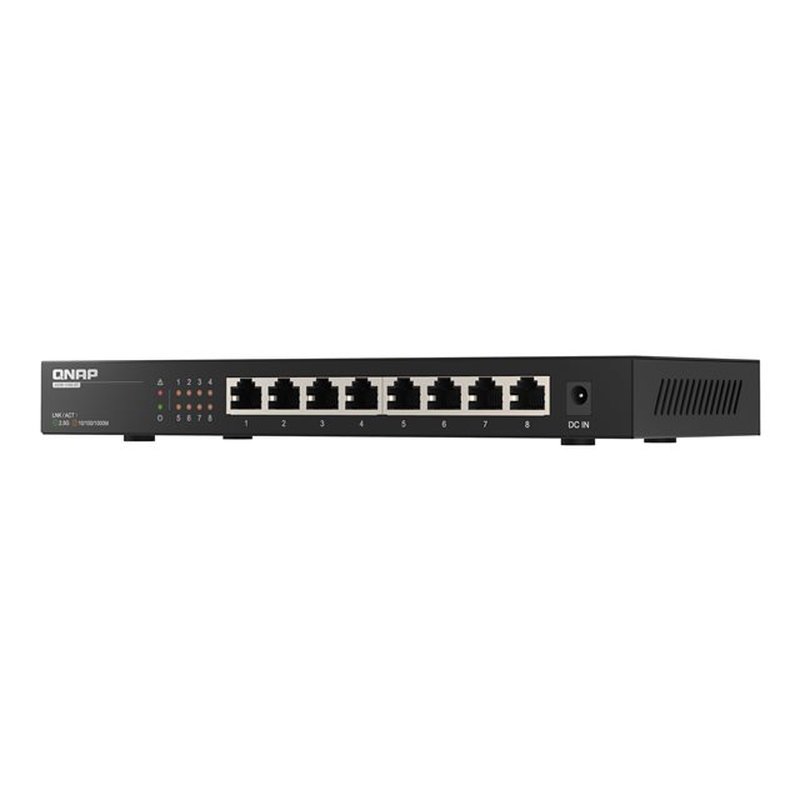 QNAP QSW-1108-8T switch No administrado 2.5G Ethernet (100/1000/2500) Negro