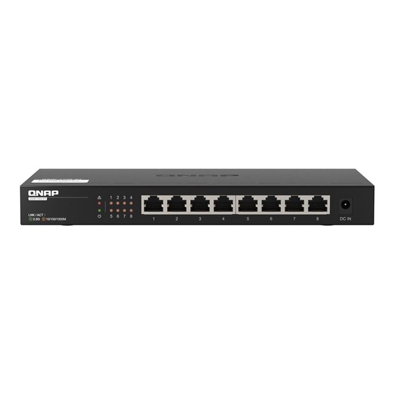 QNAP QSW-1108-8T switch No administrado 2.5G Ethernet (100/1000/2500) Negro - Imagen 3
