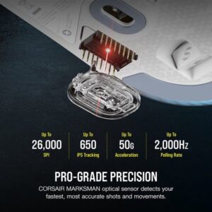 Alternative view of RATON CORSAIR M75 WIRELESS BLANCO CH-931D011-EU